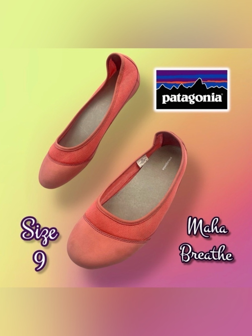 Patagonia Coral Maha Breathe Flats Size 9